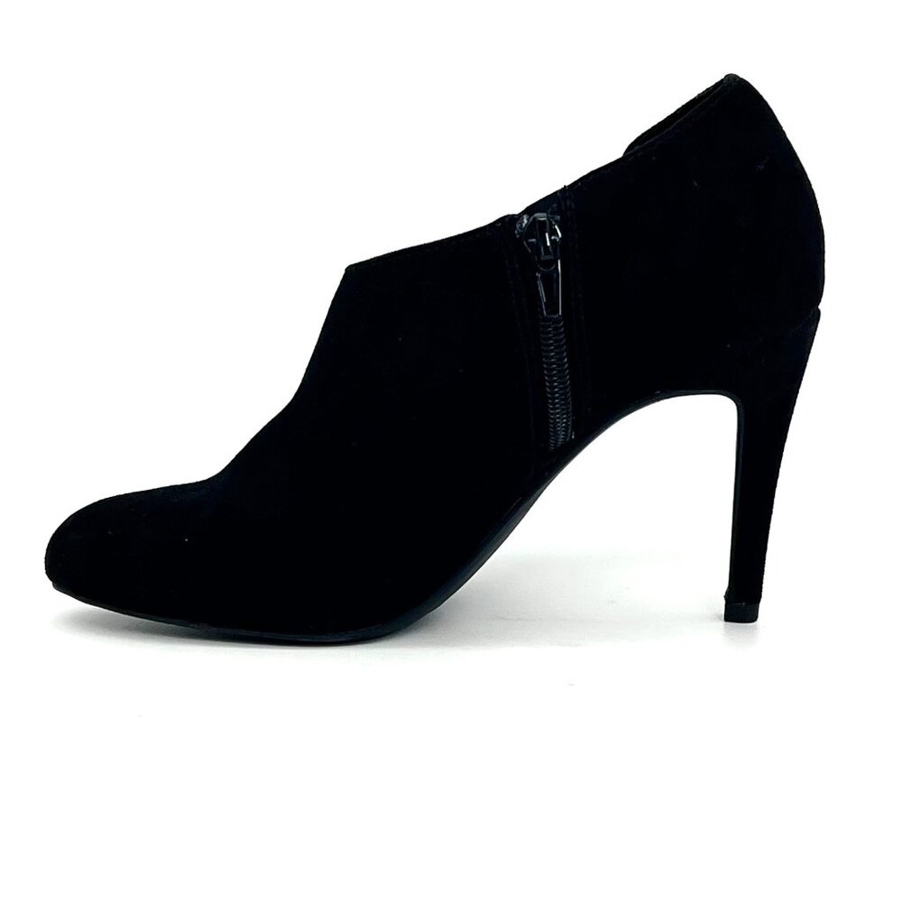 Kelly & Katie Black Chayse Almond Toe Side Cutout High Heels Womens 7M Zippered - Picture 10 of 16